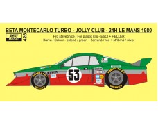 Decal – Lancia Beta Montecarlo Turbo - 1980 Le Mans / Jolly Club 1/24